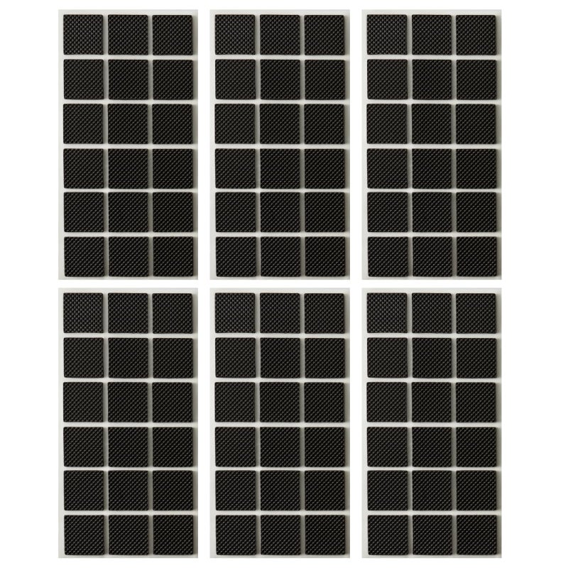 Furnigear Non Slip Furniture Pads - Self Adhesive Rubber Anti Skid Pads Grippers Rubber Chair Feet Furniture Pads for Hardwood Floors -Protectors for Furniture Table Legs Anti Slip 108 Pcs 1"" Square - Image 1